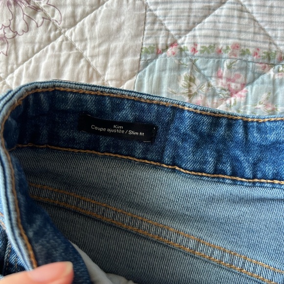 Frank & Oak The High Rise Kim Slim Fit Jean in Medium Indigo Size 28 - Picture 9 of 14